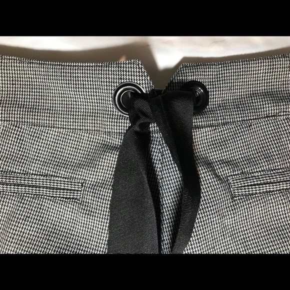 FOREVER Houndstooth Pattern Bow Grommets Shorts M - Picture 5 of 8
